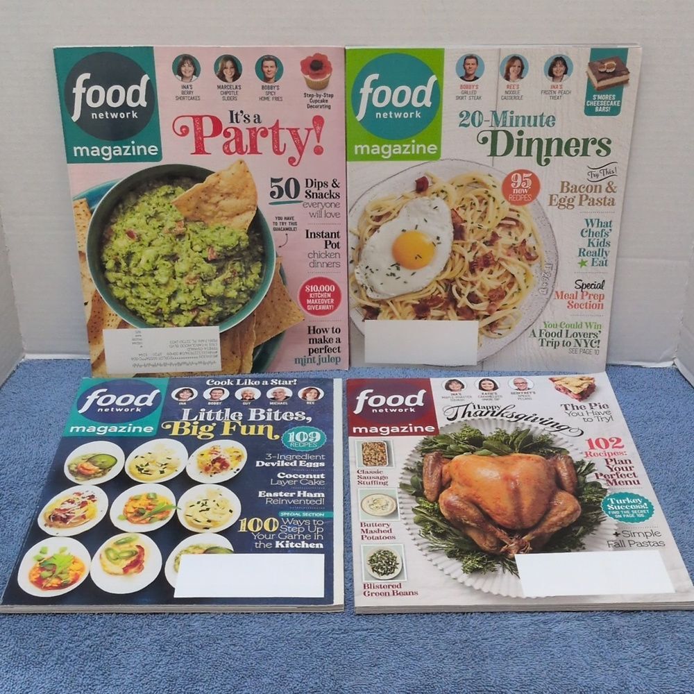 Food Network Magazine Bundle of 4 Magazines April, May, September, November 2019